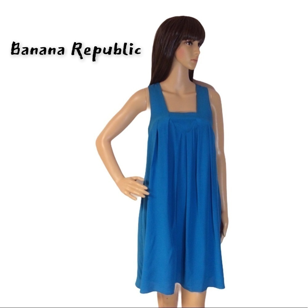 BANANA REPUBLIC TURQUOISE SILK DRESS